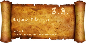 Bajusz Mária névjegykártya